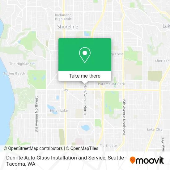 Mapa de Dunrite Auto Glass Installation and Service