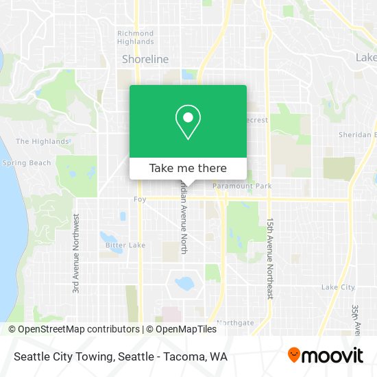 Mapa de Seattle City Towing