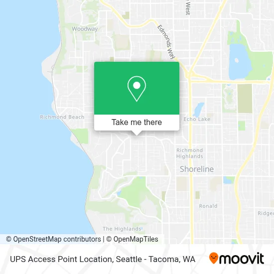 UPS Access Point Location map