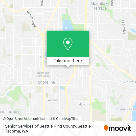 Senior Services of Seattle King County map