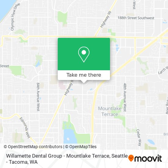 Willamette Dental Group - Mountlake Terrace map
