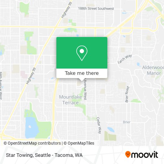 Star Towing map