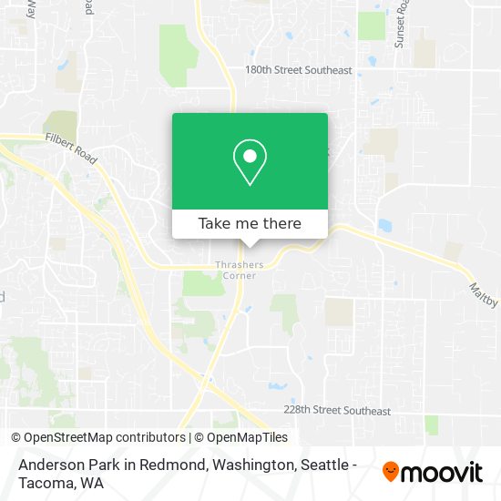 Anderson Park in Redmond, Washington map