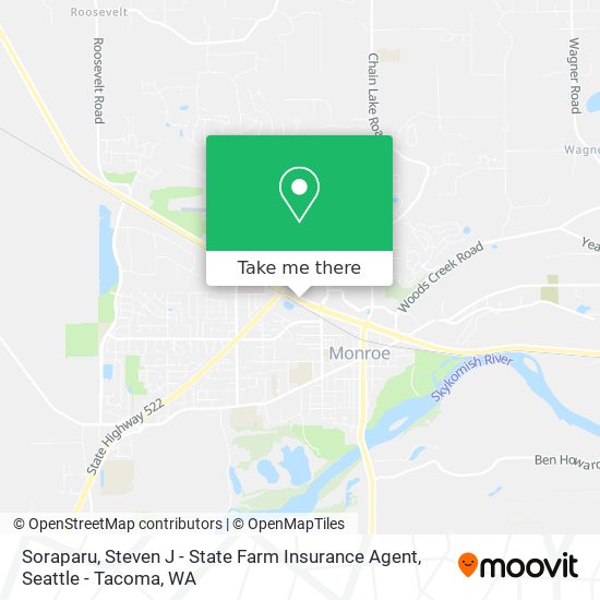 Soraparu, Steven J - State Farm Insurance Agent map