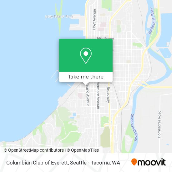 Columbian Club of Everett map