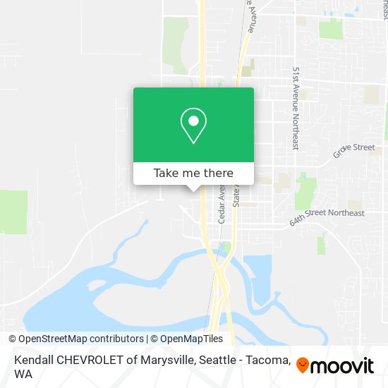 Mapa de Kendall CHEVROLET of Marysville