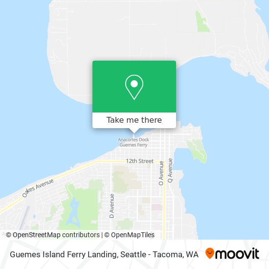 Guemes Island Ferry Landing map