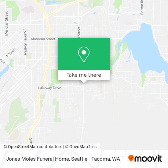 Jones Moles Funeral Home map