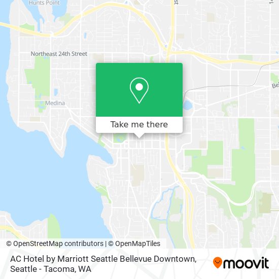 Mapa de AC Hotel by Marriott Seattle Bellevue Downtown