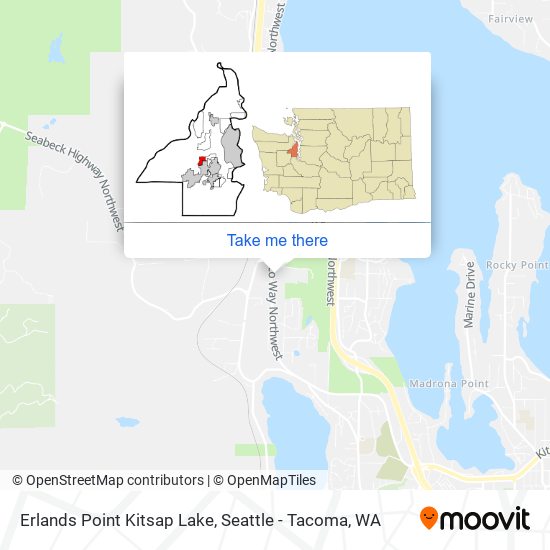 Erlands Point Kitsap Lake map