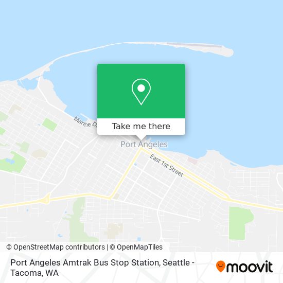 Port Angeles Amtrak Bus Stop Station map