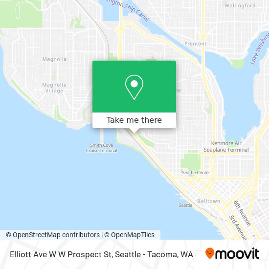 Elliott Ave W W Prospect St map
