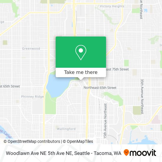 Woodlawn Ave NE 5th Ave NE map