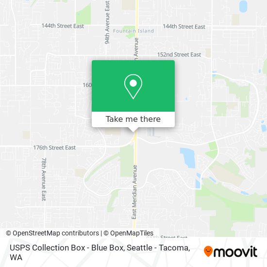 USPS Collection Box - Blue Box map