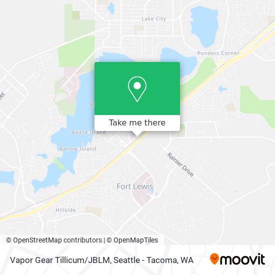 Mapa de Vapor Gear Tillicum/JBLM