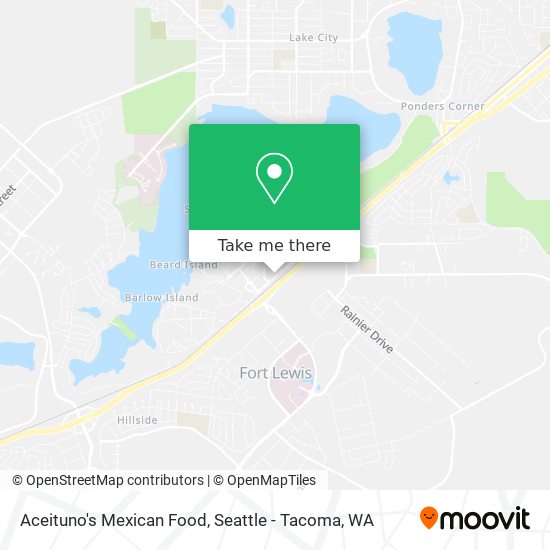 Aceituno's Mexican Food map