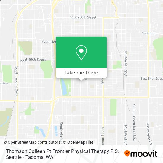 Mapa de Thomson Colleen Pt Frontier Physical Therapy P S