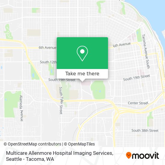 Multicare Allenmore Hospital Imaging Services map