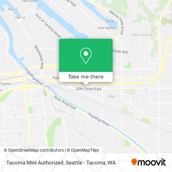 Mapa de Tacoma Mini Authorized