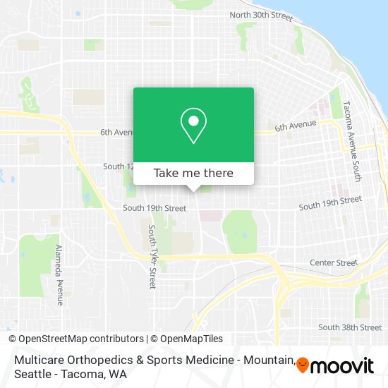 Mapa de Multicare Orthopedics & Sports Medicine - Mountain