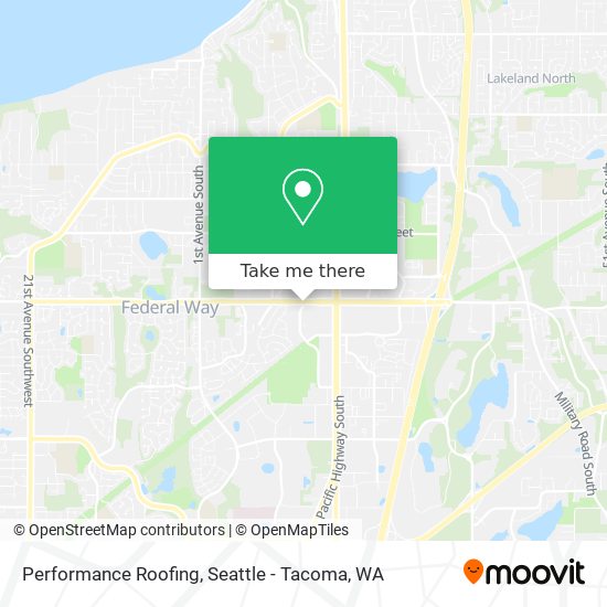 Performance Roofing map