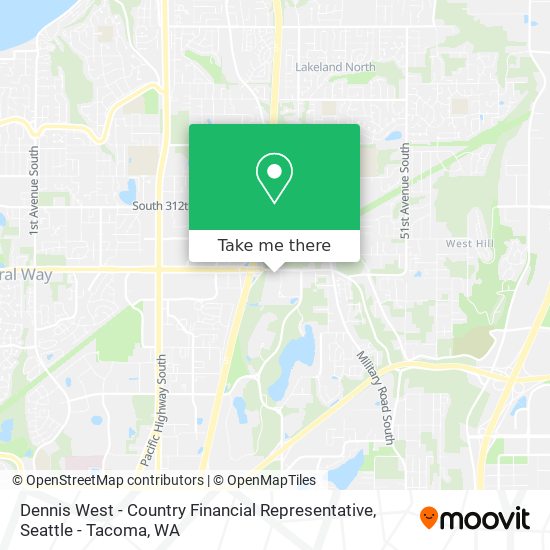 Dennis West - Country Financial Representative map