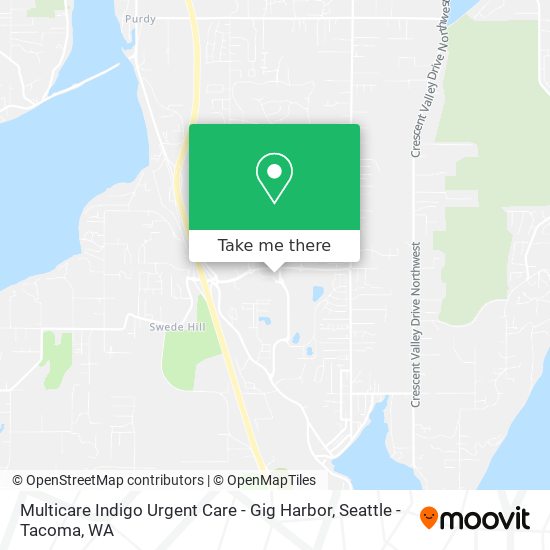 Multicare Indigo Urgent Care - Gig Harbor map