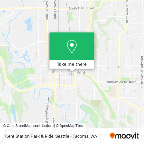 Kent Station Park & Ride map