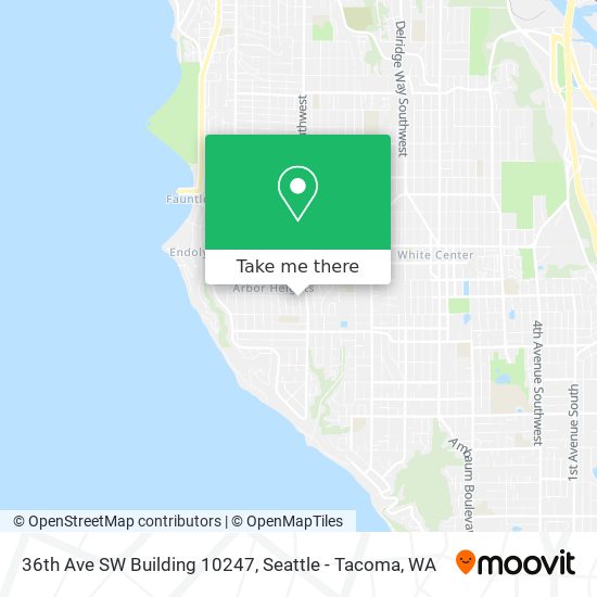 Mapa de 36th Ave SW Building 10247