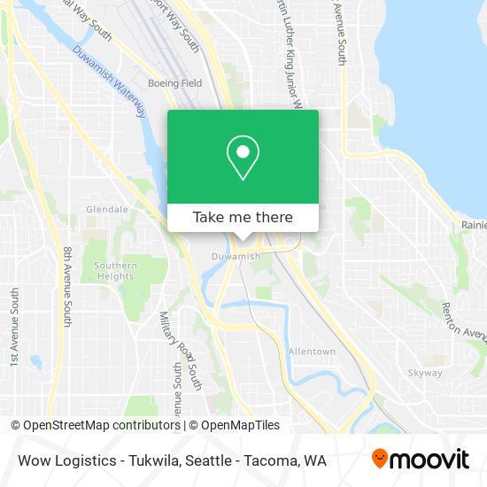 Wow Logistics - Tukwila map