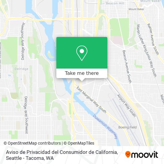 Mapa de Aviso de Privacidad del Consumidor de California