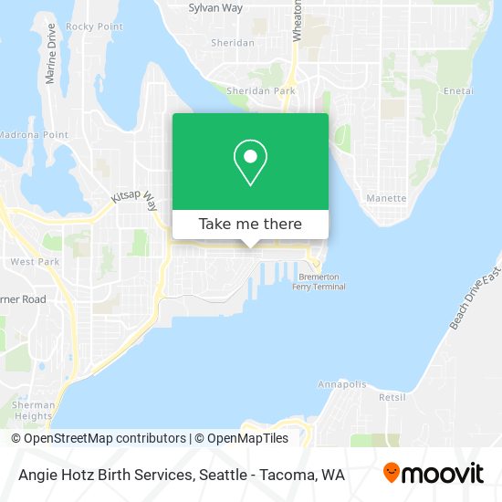 Angie Hotz Birth Services map