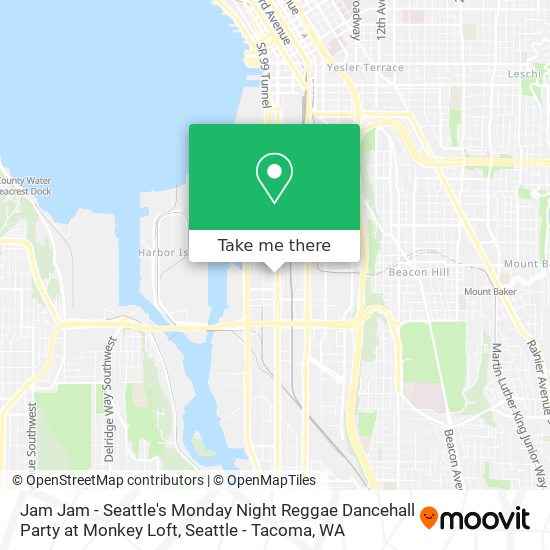 Jam Jam - Seattle's Monday Night Reggae Dancehall Party at Monkey Loft map