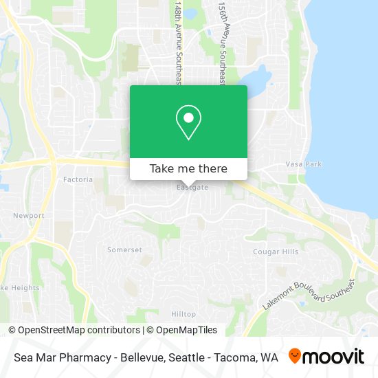 Sea Mar Pharmacy - Bellevue map