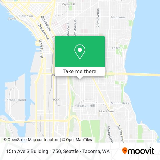15th Ave S Building 1750 map