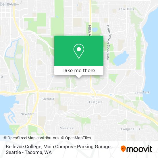 Bellevue College, Main Campus - Parking Garage map