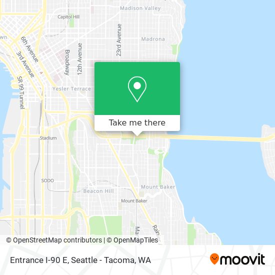 Entrance I-90 E map