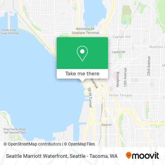 Mapa de Seattle Marriott Waterfront