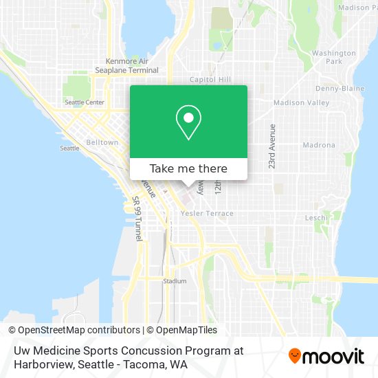 Mapa de Uw Medicine Sports Concussion Program at Harborview