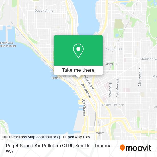 Puget Sound Air Pollution CTRL map