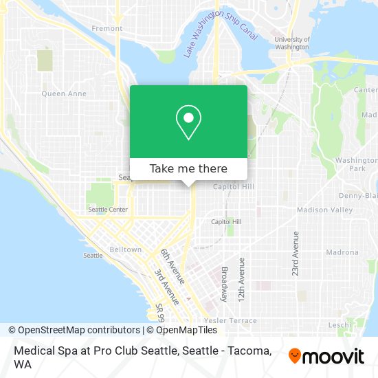 Mapa de Medical Spa at Pro Club Seattle