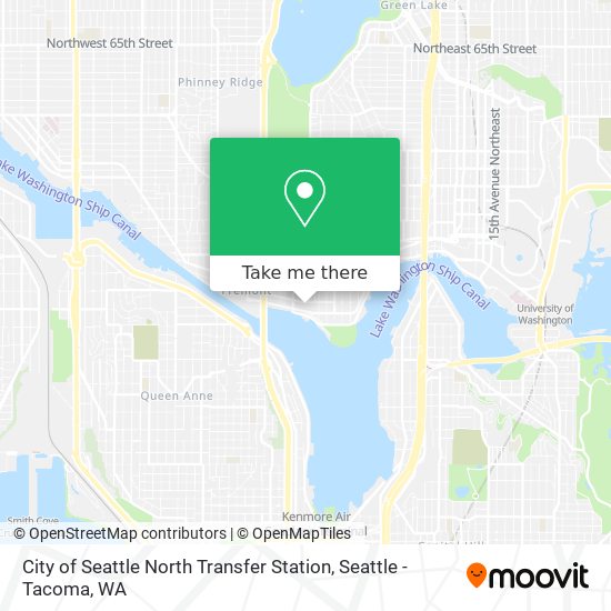 City of Seattle North Transfer Station map