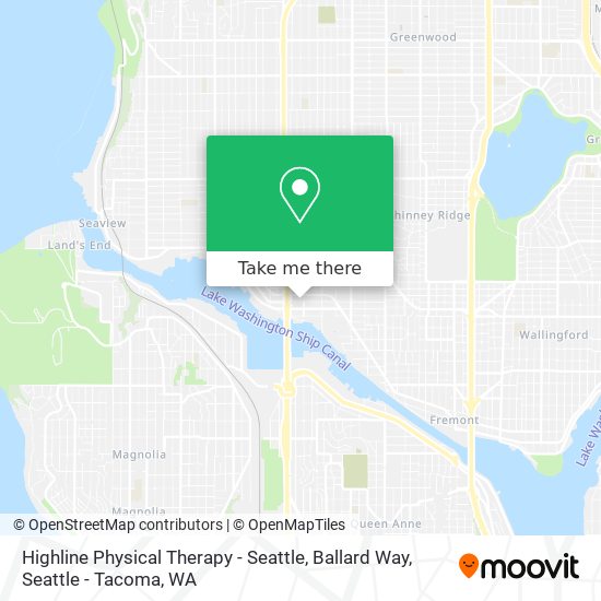 Highline Physical Therapy - Seattle, Ballard Way map