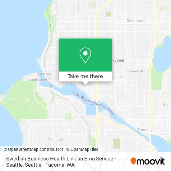 Mapa de Swedish Business Health Link an Ema Service - Seattle