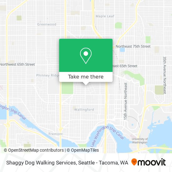 Mapa de Shaggy Dog Walking Services