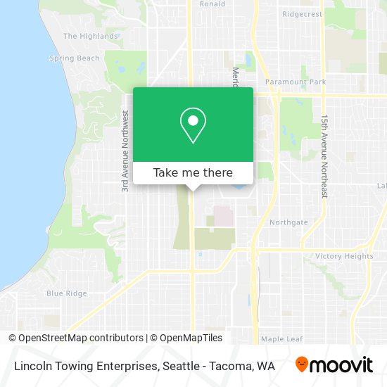 Lincoln Towing Enterprises map