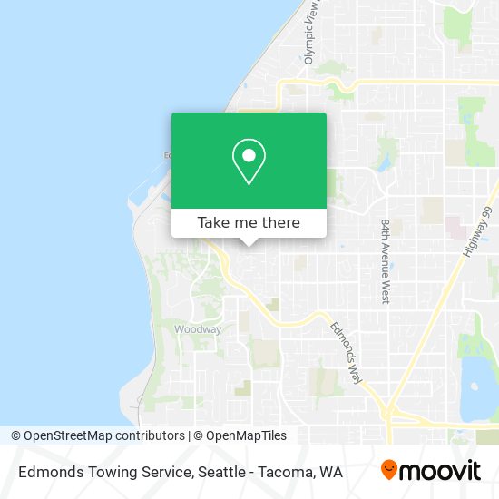 Edmonds Towing Service map