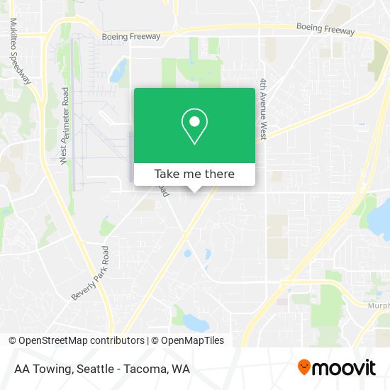 AA Towing map