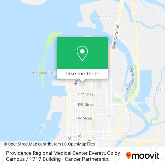 Mapa de Providence Regional Medical Center Everett, Colby Campus / 1717 Building - Cancer Partnership