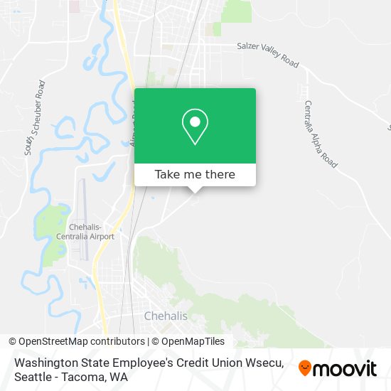Washington State Employee's Credit Union Wsecu map